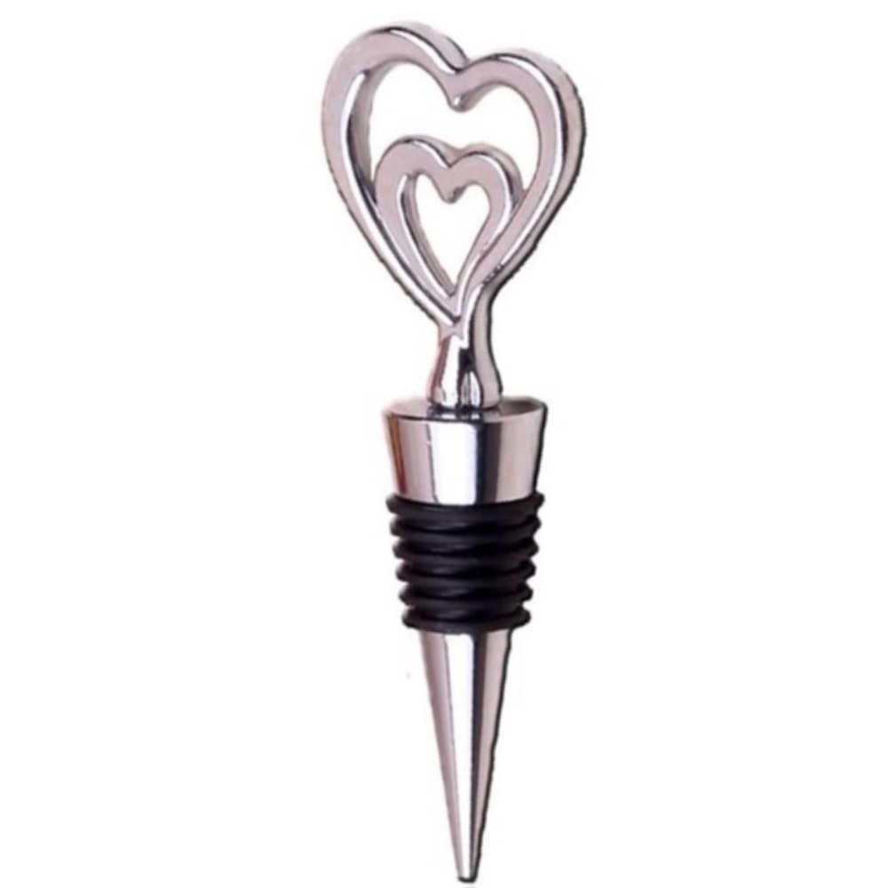Wine Stopper, Cute Heart Shape, Reusable Wine and Beverage Stopper